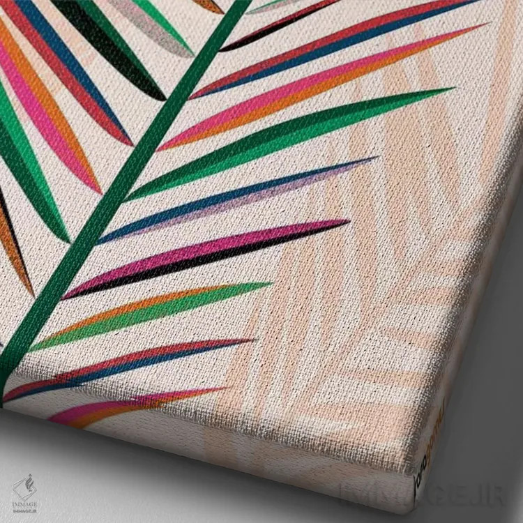 تابلو دکوراتیو گل های برزیل شماره ۴ اثر رافائل گومز - نمای نزدیک بافت بوم