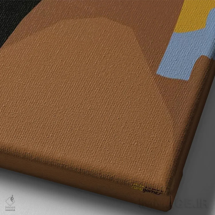 تابلو مینیمال دختر با گوشواره اثر رافائل گومز - نمای نزدیک بافت بوم