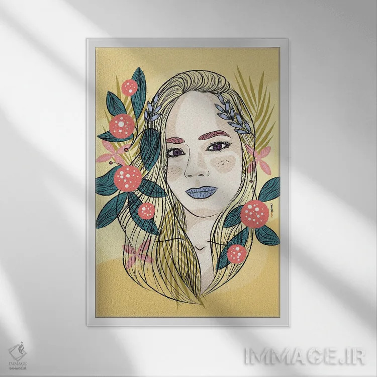 تابلو دکوراتیو لیس سده اثر رافائل گومز - نمای قابدار سفید