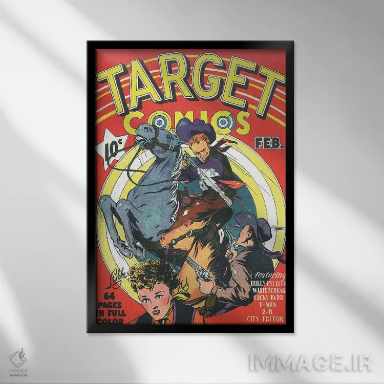 تابلو دکوراتیو تارگت ۱ فوریه اثر رادیو دیز - نمای قابدار مشکی