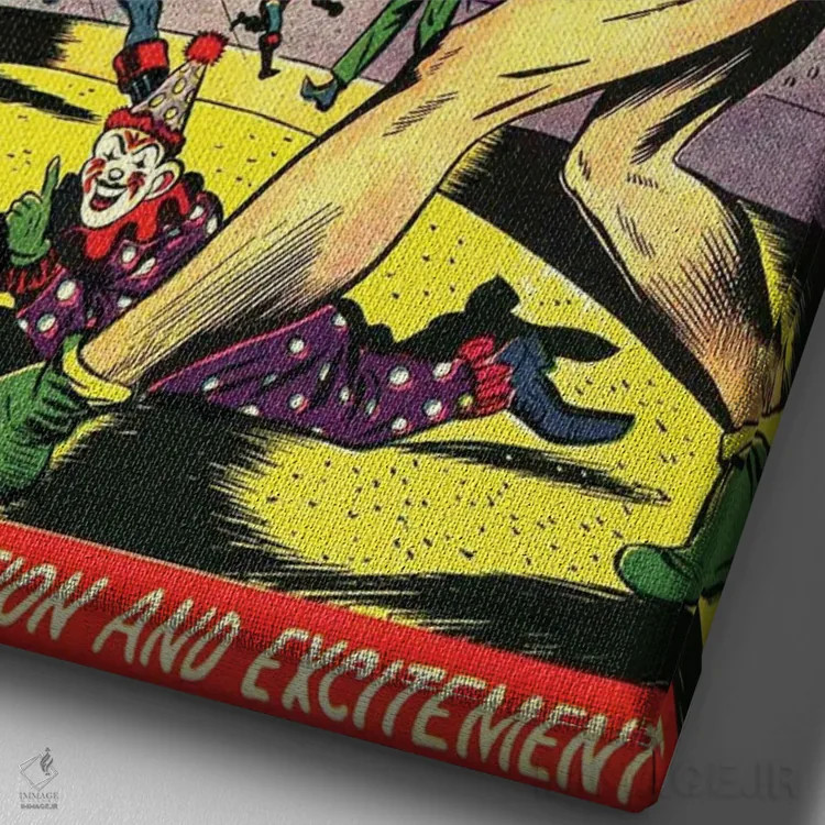 تابلو دکوراتیو کتاب کمیک سوپر میستری وی ۴-۴ اکتبر اثر رادیو دیز - نمای نزدیک بافت بوم