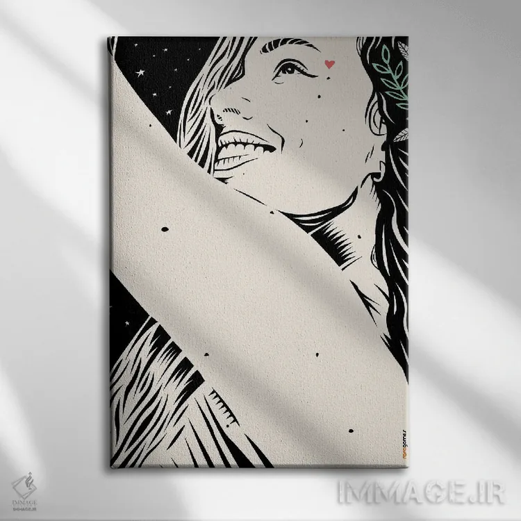 تابلو دکوراتیو نگاه به ستاره ها اثر رافائل گومز - نمای روبهرو روی دیوار