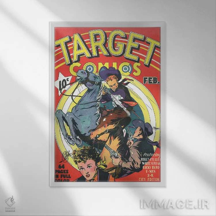 تابلو دکوراتیو تارگت ۱ فوریه اثر رادیو دیز - نمای قابدار سفید