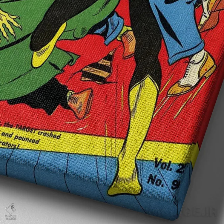 تابلو دکوراتیو تارگت ۲-۹ نوامبر اثر رادیو دیز - نمای نزدیک بافت بوم