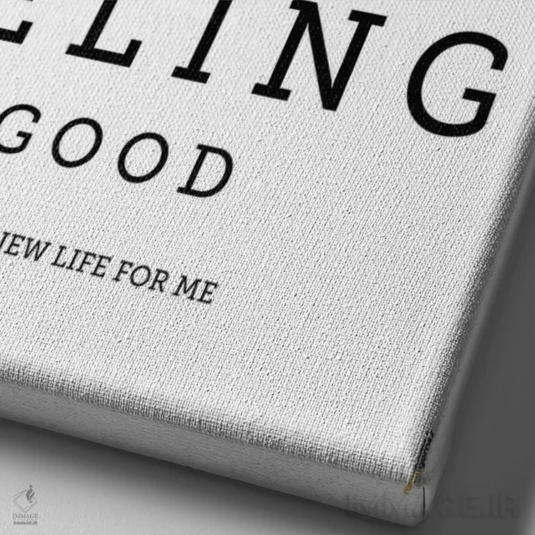 تابلو دکوراتیو حس خوب اثر رافائل گومز - نمای نزدیک بافت بوم