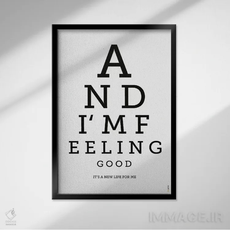 تابلو دکوراتیو حس خوب اثر رافائل گومز - نمای قابدار مشکی