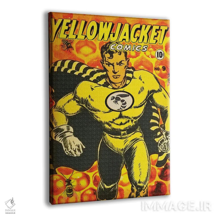 تابلو دکوراتیو ژاکت زرد شماره نهم اثر رادیو دیز - نمای پرسپکتیو محصول