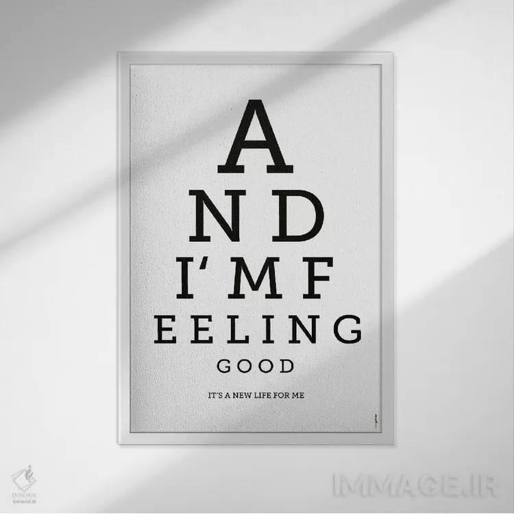 تابلو دکوراتیو حس خوب اثر رافائل گومز - نمای قابدار سفید