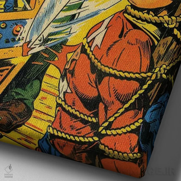 تابلو دکوراتیو سوپر میستری ۵-۵ آوریل اثر رادیو دیز - نمای نزدیک بافت بوم