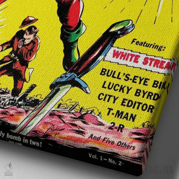 تابلو دکوراتیو تارگت ۲ مارس اثر رادیو دیز - نمای نزدیک بافت بوم