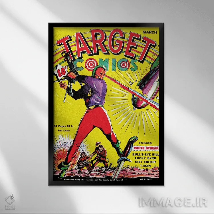 تابلو دکوراتیو تارگت ۲ مارس اثر رادیو دیز - نمای قابدار مشکی