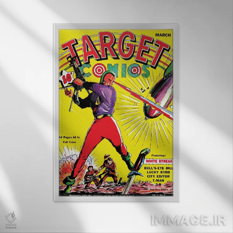 تابلو دکوراتیو تارگت ۲ مارس اثر رادیو دیز - نمای قابدار سفید