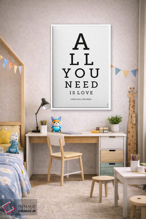 تابلو دکوراتیو همه چیزی که نیاز داری عشق است اثر رافائل گومز - D1W