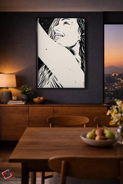 تابلو دکوراتیو نگاه به ستاره ها اثر رافائل گومز - D2B