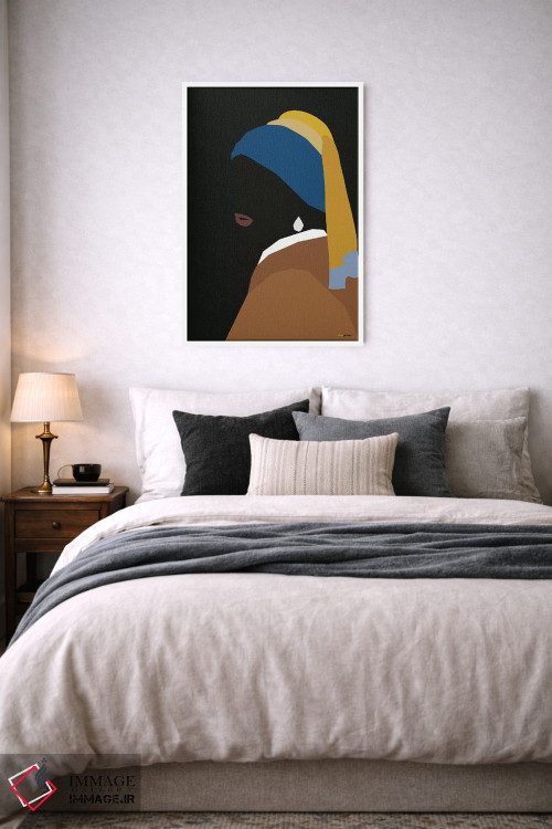 تابلو مینیمال دختر با گوشواره اثر رافائل گومز - D6W