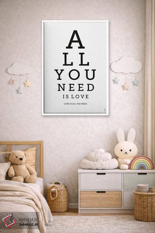 تابلو دکوراتیو همه چیزی که نیاز داری عشق است اثر رافائل گومز - D3W
