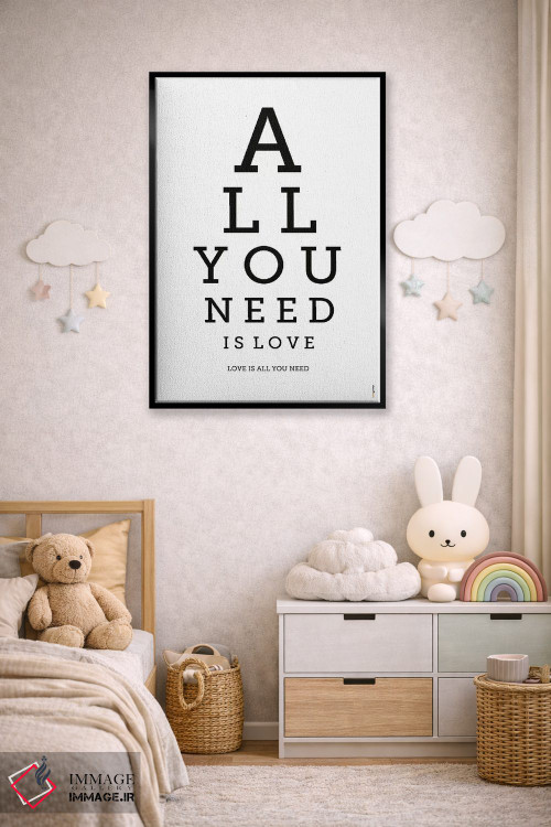تابلو دکوراتیو همه چیزی که نیاز داری عشق است اثر رافائل گومز - D4B