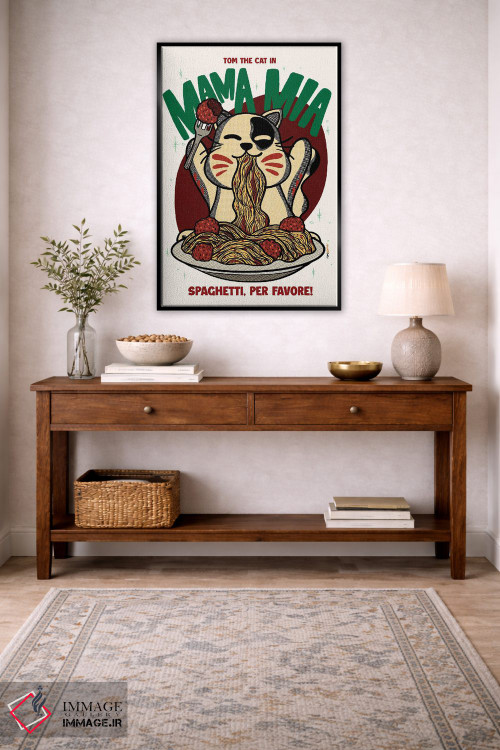 تابلو دکوراتیو مامامیا اسپاگتی اثر رافائل گومز - D4B