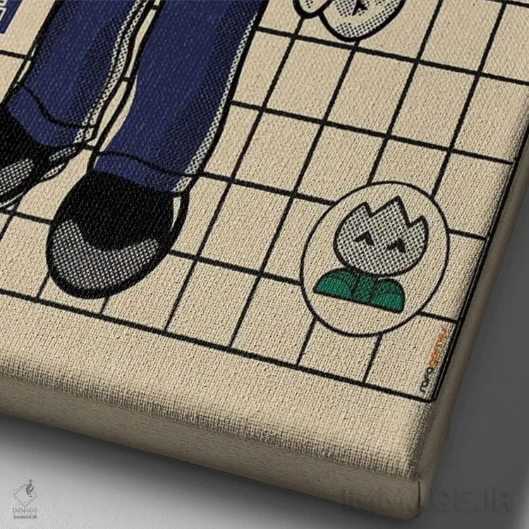 تابلو دکوراتیو لوییجی من اثر رافائل گومز - نمای نزدیک بافت بوم