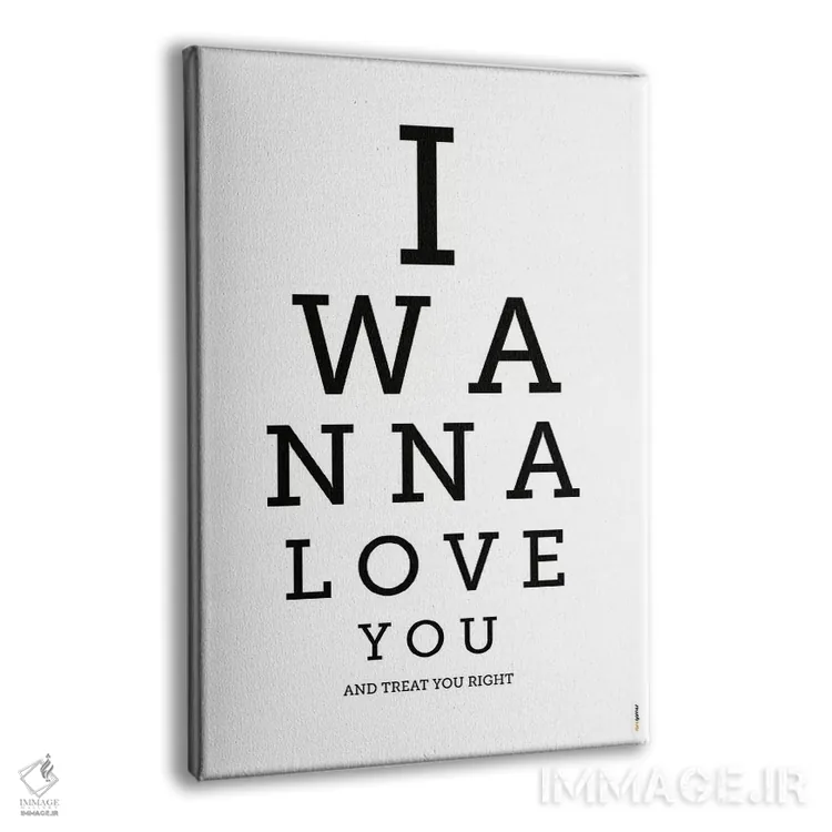 تابلو دکوراتیو می خواهم دوستت داشته باشم اثر رافائل گومز - نمای پرسپکتیو محصول