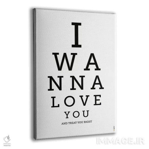 تابلو دکوراتیو می خواهم دوستت داشته باشم اثر رافائل گومز - نمای پرسپکتیو محصول