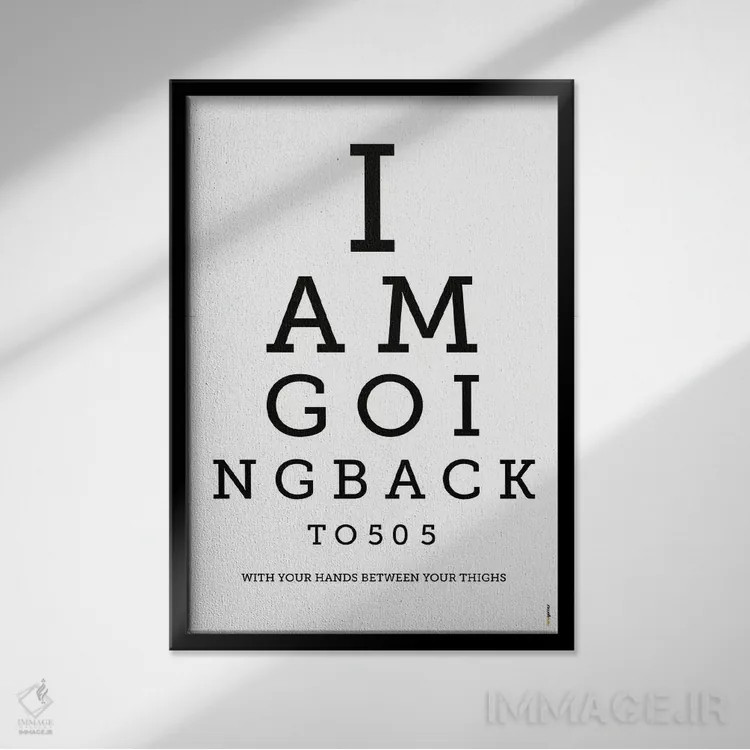 تابلو دکوراتیو برمی گردم به ۵۰۵ اثر رافائل گومز - نمای قابدار مشکی