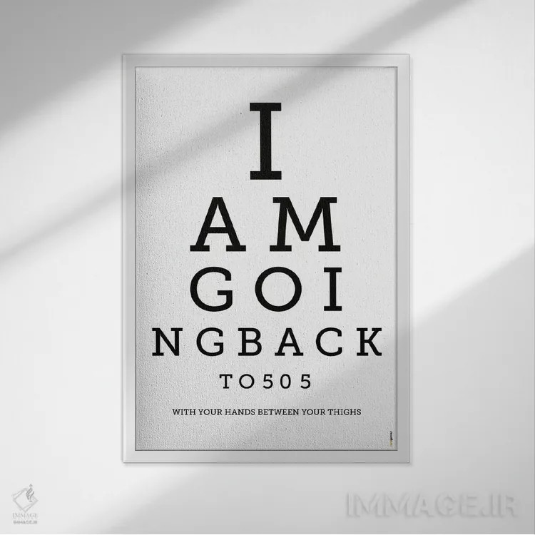 تابلو دکوراتیو برمی گردم به ۵۰۵ اثر رافائل گومز - نمای قابدار سفید