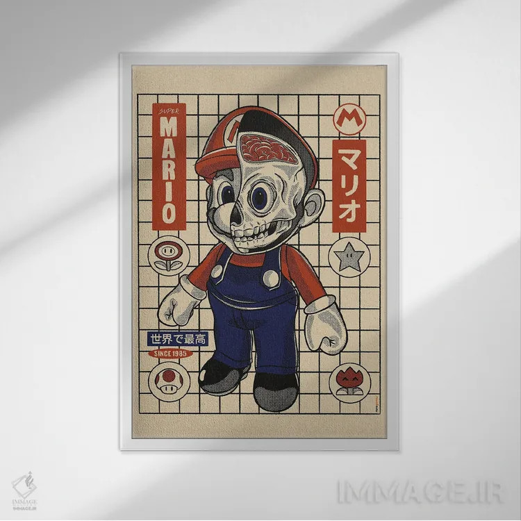 تابلو دکوراتیو ماریوی من اثر رافائل گومز - نمای قابدار سفید