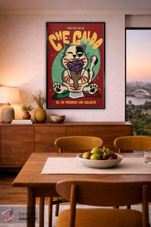 تابلو دکوراتیو چه گرم است اثر رافائل گومز - D6B