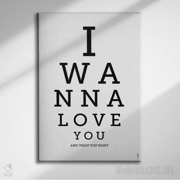 تابلو دکوراتیو می خواهم دوستت داشته باشم اثر رافائل گومز - نمای روبهرو روی دیوار