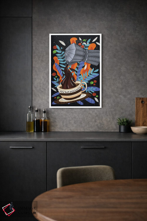 تابلو دکوراتیو اول قهوه اثر رافائل گومز - D1W