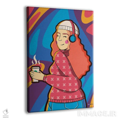 تابلو دکوراتیو اینستاگرل شماره ۴ اثر رافائل گومز - نمای پرسپکتیو محصول