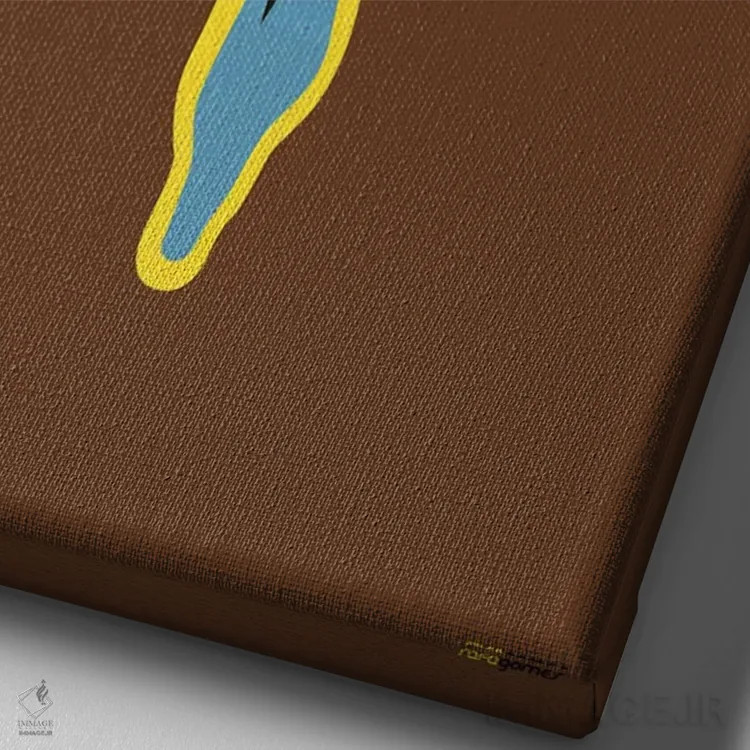 تابلو مینیمال تداوم حافظه اثر رافائل گومز - نمای نزدیک بافت بوم