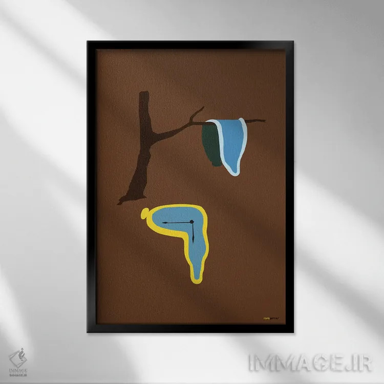 تابلو مینیمال تداوم حافظه اثر رافائل گومز - نمای قابدار مشکی