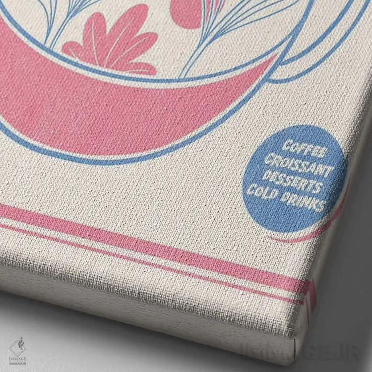 تابلو دکوراتیو کافی شاپ محلی خود را حمایت کنید اثر رافائل گومز - نمای نزدیک بافت بوم