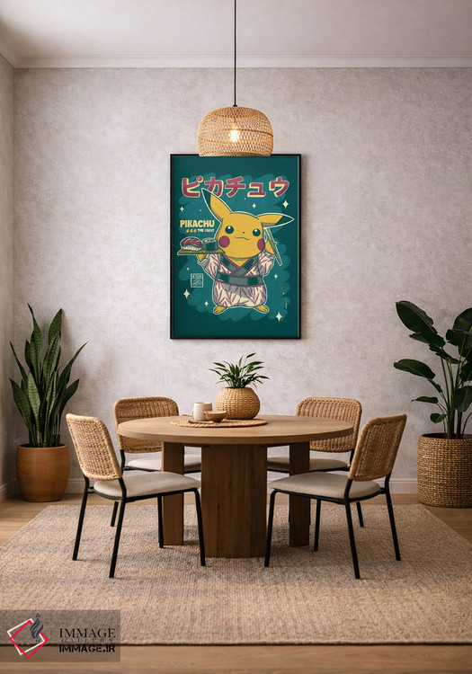 تابلو دکوراتیو سوشی پیکاچو اثر رافائل گومز - D4B