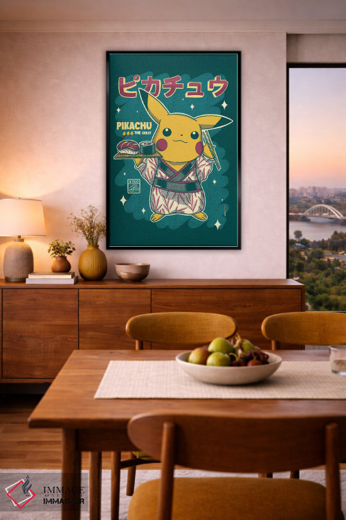 تابلو دکوراتیو سوشی پیکاچو اثر رافائل گومز - D6B