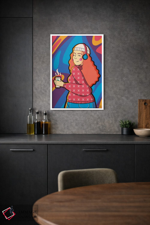 تابلو دکوراتیو اینستاگرل شماره ۴ اثر رافائل گومز - D1W