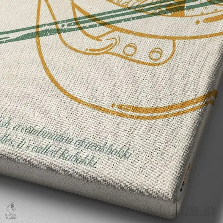 تابلو دکوراتیو رابوکی کره ای اثر رافائل گومز - نمای نزدیک بافت بوم