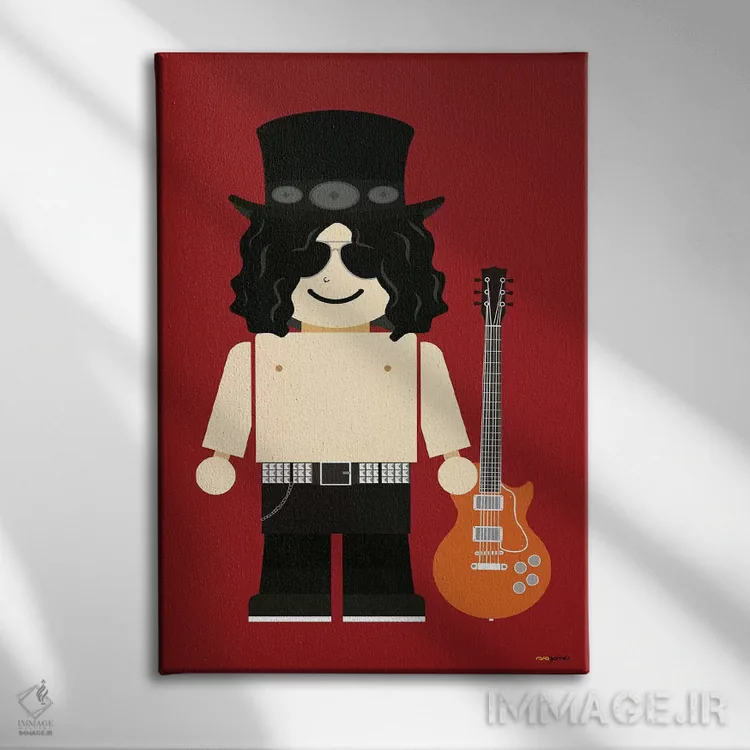 تابلو دکوراتیو اسلش اسباب بازی اثر رافائل گومز - نمای روبهرو روی دیوار