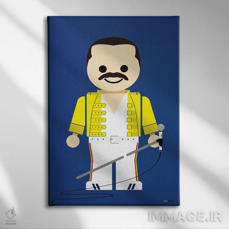 تابلو دکوراتیو فردی مرکوری اسباب بازی اثر رافائل گومز - نمای روبهرو روی دیوار