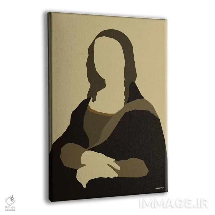 تابلو مینیمال مونالیزا اثر رافائل گومز - نمای پرسپکتیو محصول