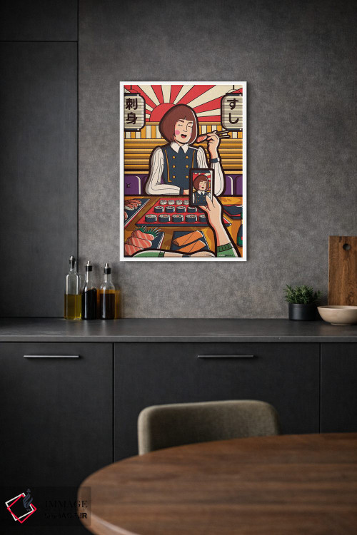 تابلو دکوراتیو اینستاگرل شماره ۷ اثر رافائل گومز - D1W