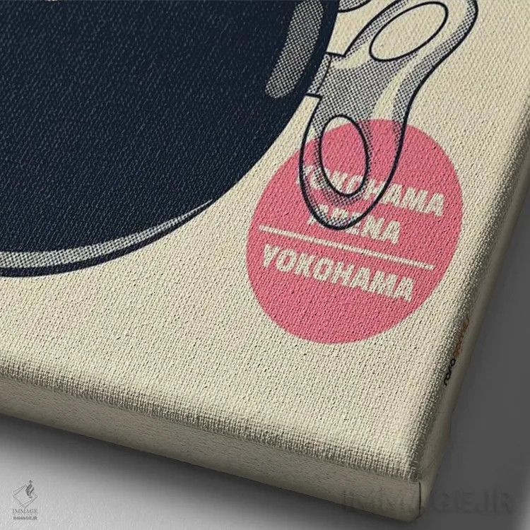 تابلو دکوراتیو مایلی هلو اثر رافائل گومز - نمای نزدیک بافت بوم