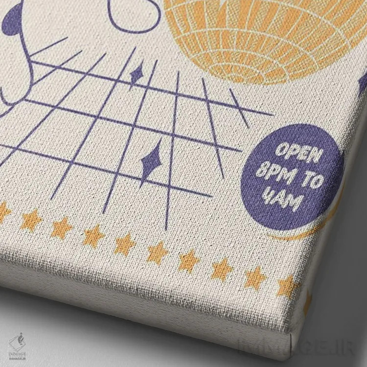 تابلو دکوراتیو کلاب شبانه محلی خود را حمایت کنید اثر رافائل گومز - نمای نزدیک بافت بوم