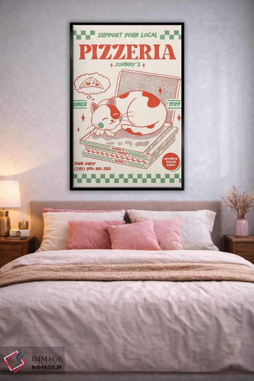 تابلو دکوراتیو پیتزافروشی محلی خود را حمایت کنید اثر رافائل گومز - D2B