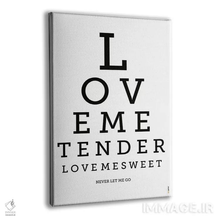 تابلو دکوراتیو دوستم بدار به نرمی اثر رافائل گومز - نمای پرسپکتیو محصول