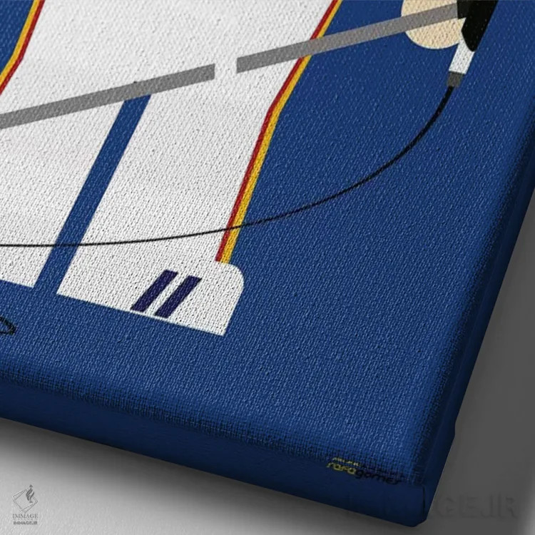 تابلو دکوراتیو فردی مرکوری اسباب بازی اثر رافائل گومز - نمای نزدیک بافت بوم