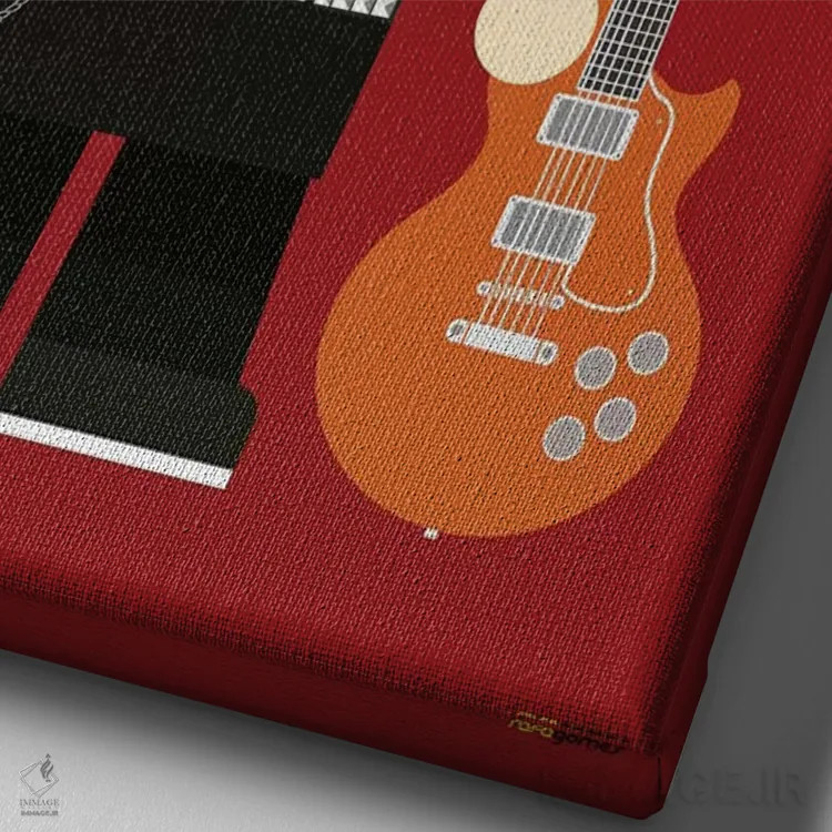 تابلو دکوراتیو اسلش اسباب بازی اثر رافائل گومز - نمای نزدیک بافت بوم