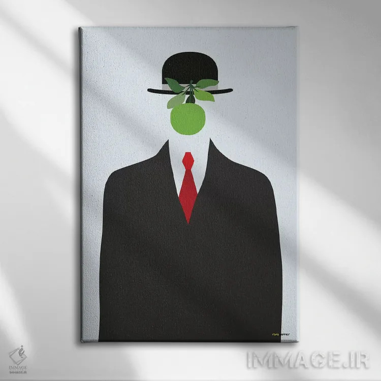 تابلو مینیمال پسر انسان اثر رافائل گومز - نمای روبهرو روی دیوار